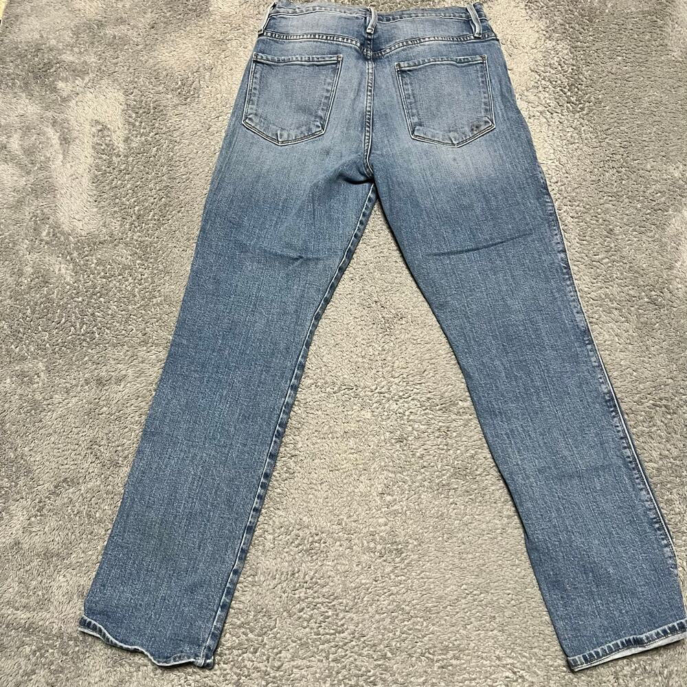 FRAME Jeans Womens 29 (31x27.5) Le Svlvie Straight  Blue Denim Pants - Picture 3 of 11